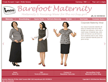 Tablet Screenshot of barefootmaternity.com.au